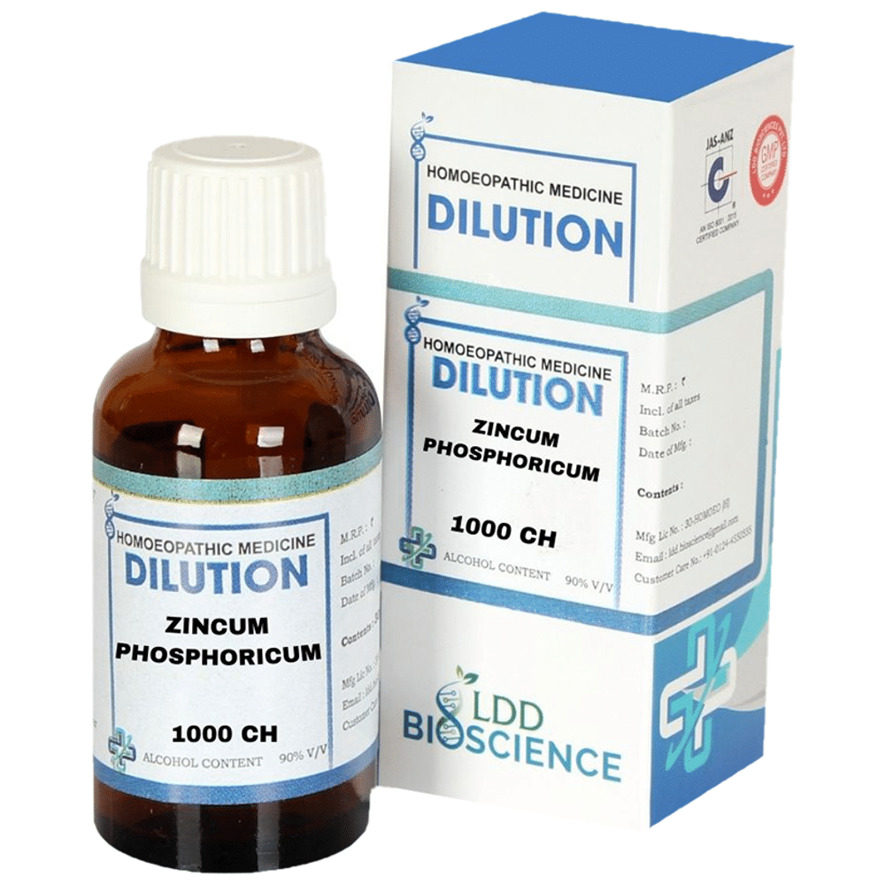 LDD Bioscience Zincum Phosphoricum Dilution 1000 CH bottle of 30 ml Dilution