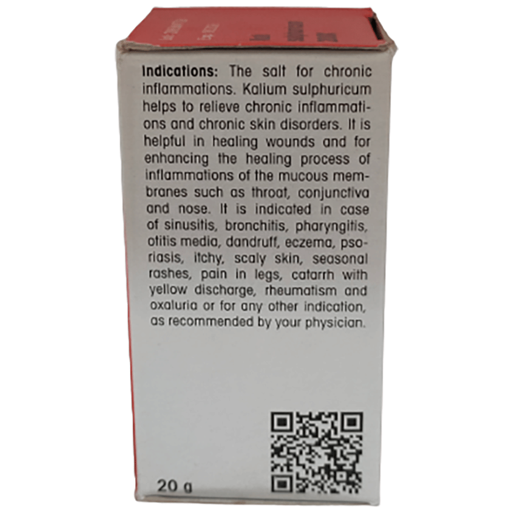 Dr Reckeweg &Co.gmbH Kali Sulphuricum Biochemic Tablet 200X bottle of 20 gm Biochemic Tablet