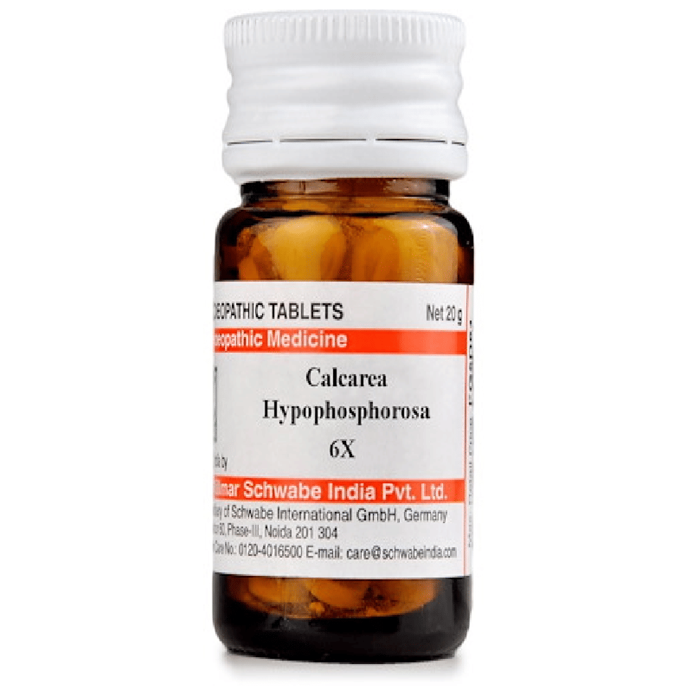 Dr Willmar Schwabe India Calcarea Hypophosphorosa Trituration Tablet 6X bottle of 20 gm Trituration Tablet