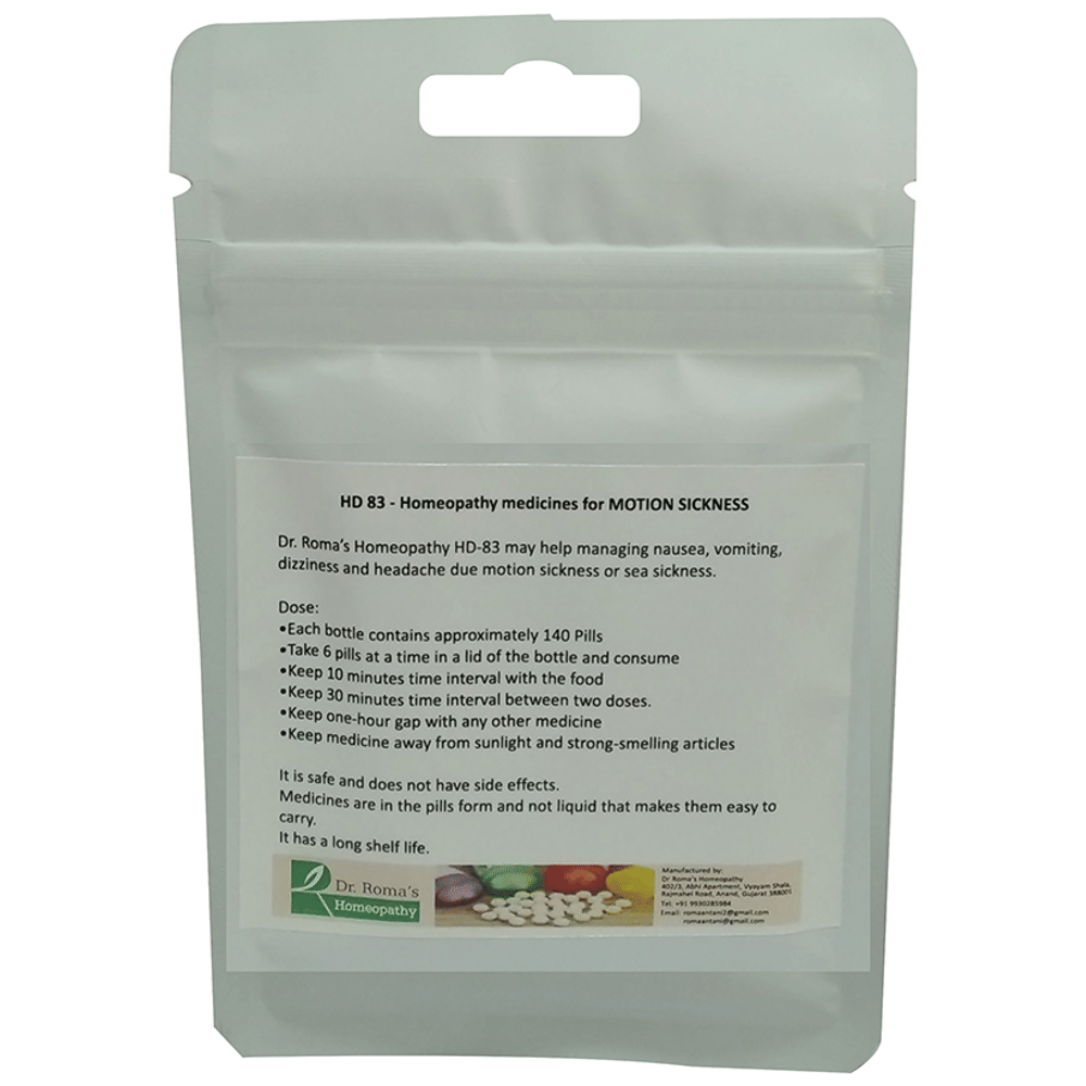 Dr. Romas Homeopathy HD-83 Motion Sickness, 2 Bottle of 2 Dram packet of 2 bottles Dr. Romas Homeopathy HD-83 Motion Sickness, 2 Bottle of 2 Dram packet of 2 bottles