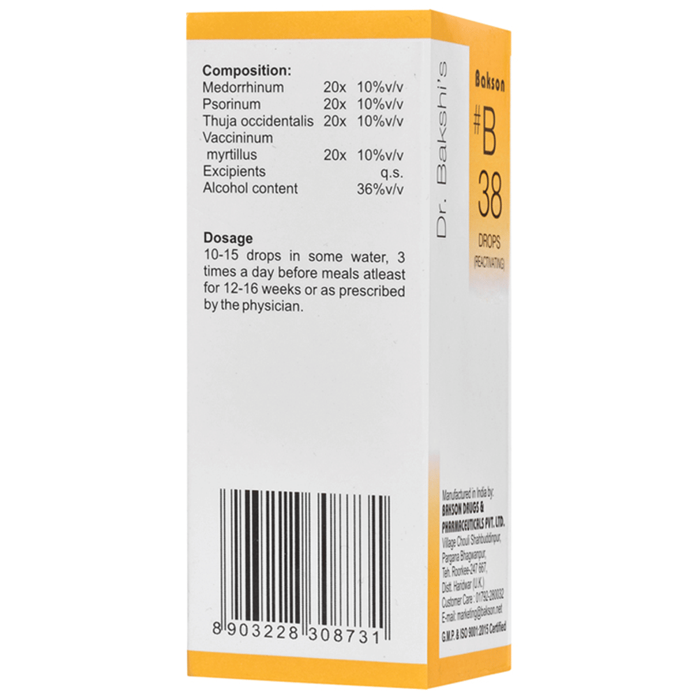 Bakson B38 Reactivating Drop bottle of 30 ml Drop