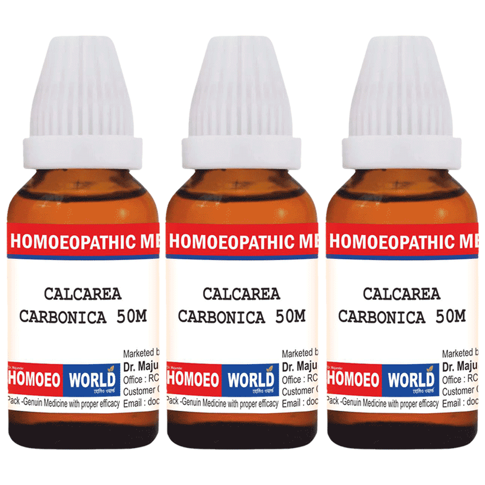 Dr. Majumder Homeo World Calcarea Carbonica Dilution (30ml Each) 50M combo pack of 3 Packs