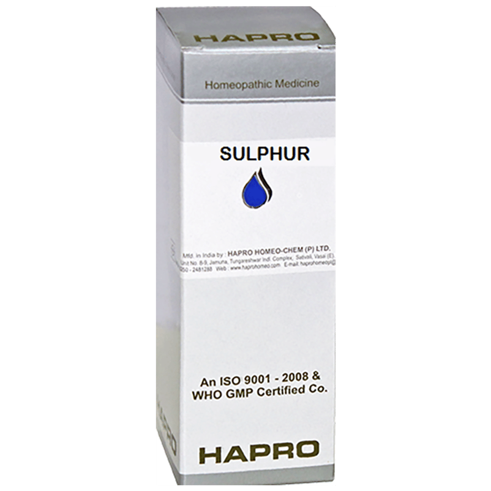 Hapro Sulphur Dilution 200 bottle of 30 ml Dilution
