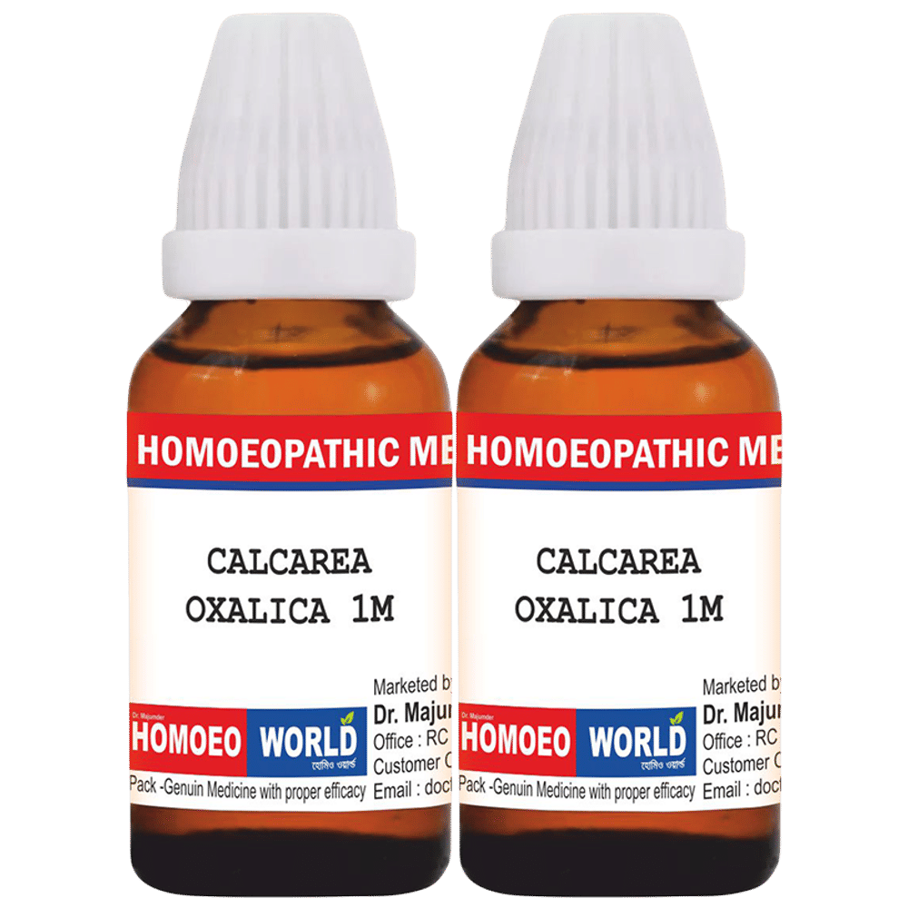 Dr. Majumder Homeo World Calcarea Oxalica Dilution (30ml Each) 1M combo pack of 2 bottles