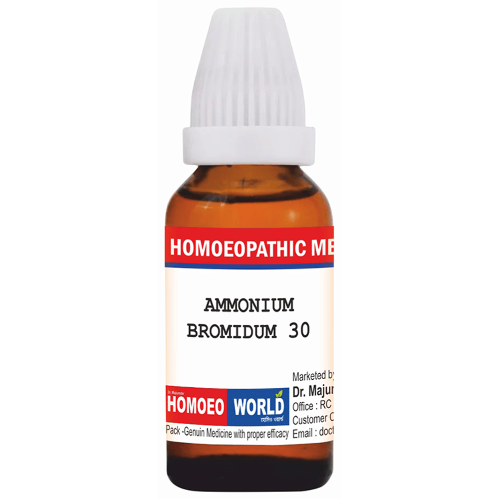 Dr. Majumder Homeo World Ammonium Bromidum Dilution (30 ml Each) 30 CH box of 1 Bottle