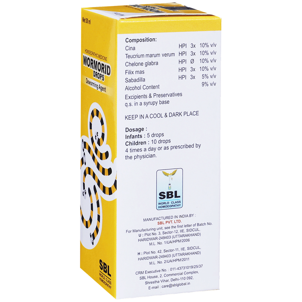 SBL Wormorid Drop bottle of 30 ml Drop
