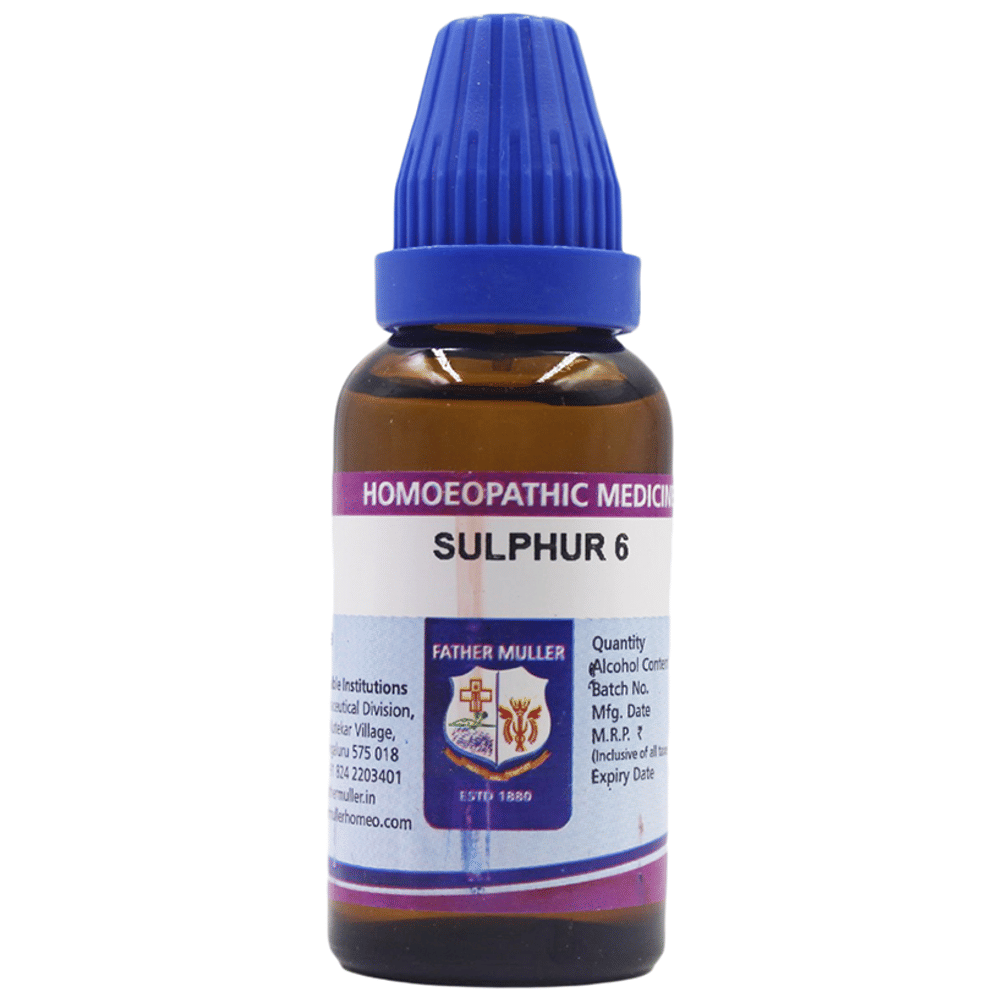 Father Muller Sulphur Drop 6 bottle of 30 ml Oral Drops