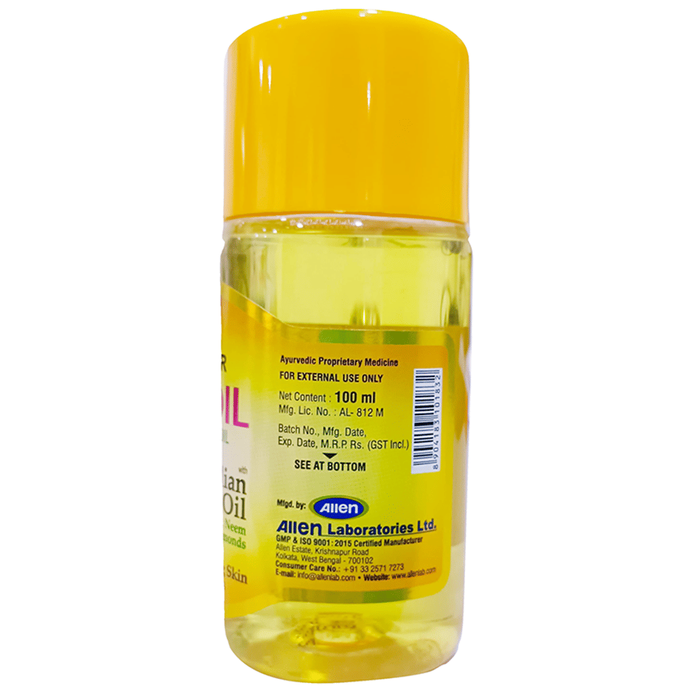 Allen's Ayur Body Massage Oil bottle of 100 ml Oil Allen's Ayur Body Massage Oil bottle of 100 ml Oil