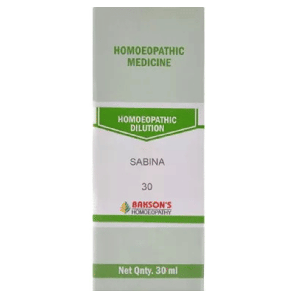 Bakson's Homeopathy Sabina Dilution 30 bottle of 30 ml Dilution