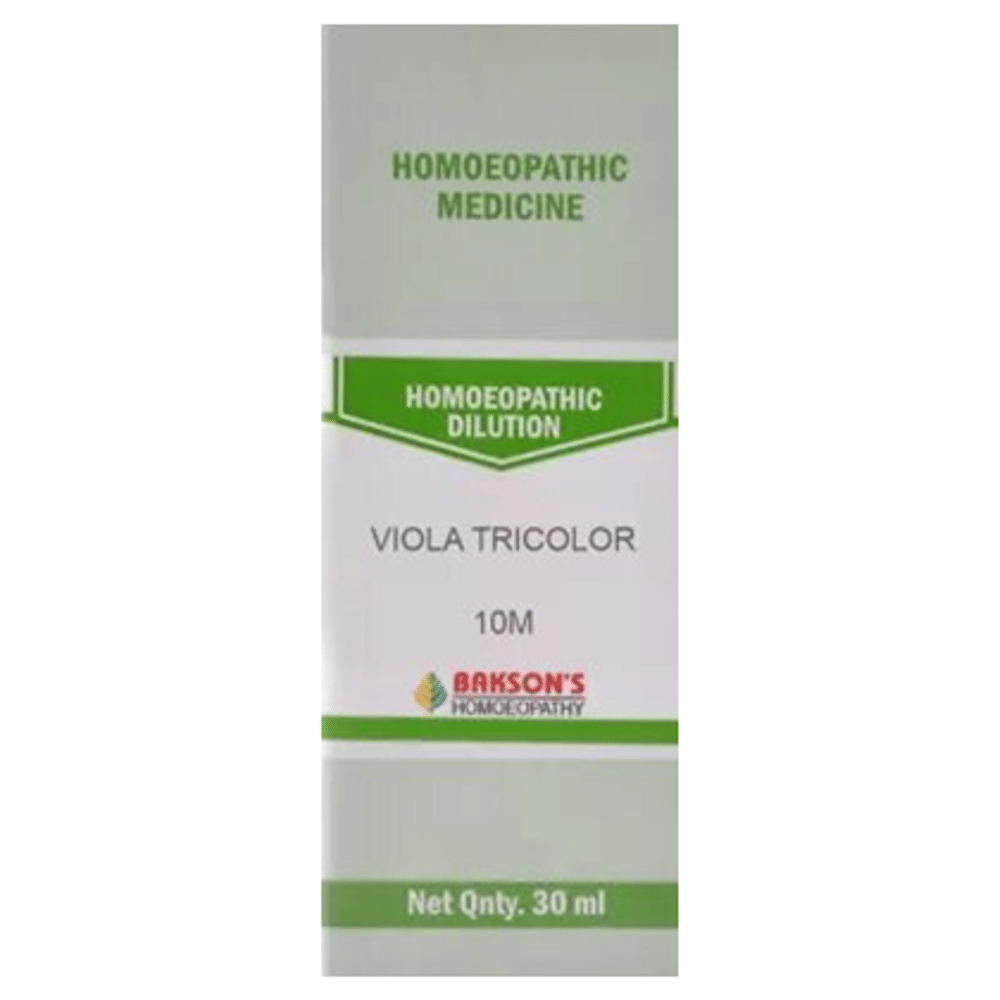 Bakson's Homeopathy Viola Tricolor  Dilution 10M bottle of 30 ml Dilution