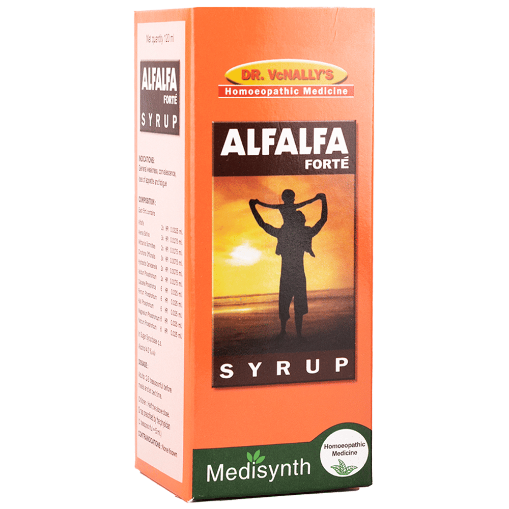 Medisynth Alfalfa Forte Syrup bottle of 120 ml Syrup