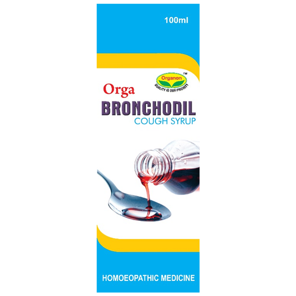 Organon Orga Bronchodil Cough Syrup bottle of 100 ml Syrup