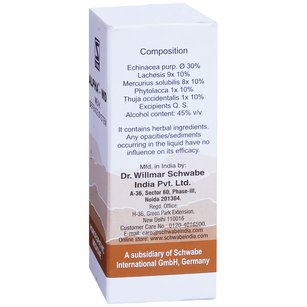 Dr Willmar Schwabe India Alpha - WD Drop bottle of 30 ml Drop