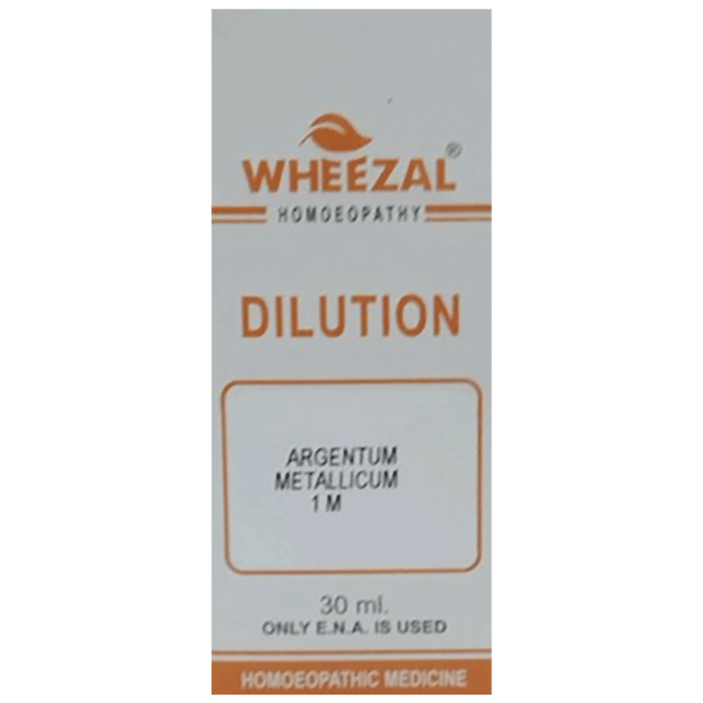 Wheezal Argentum Metallicum Dilution 1M bottle of 30 ml Dilution