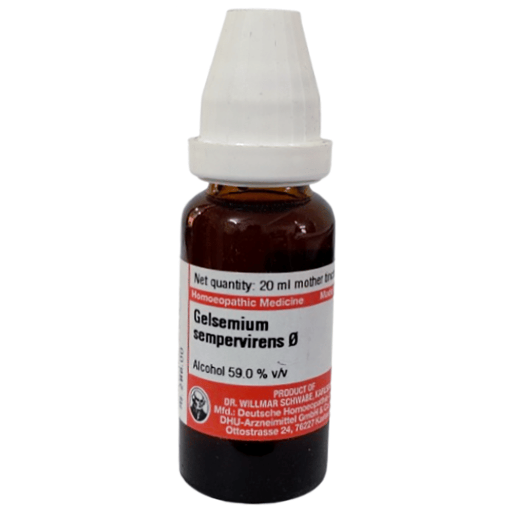 Dr Willmar Schwabe Germany Gelsemium Sempervirens Mother Tincture Q bottle of 20 ml Mother Tincture