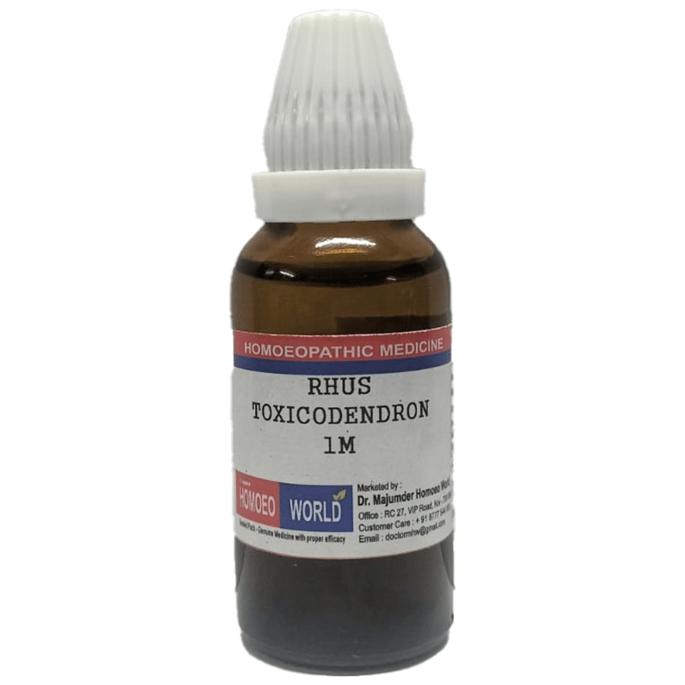 Dr. Majumder Homeo World Rhus Toxicodendron Dilution 1M (30ml Each) combo pack of 2 bottles