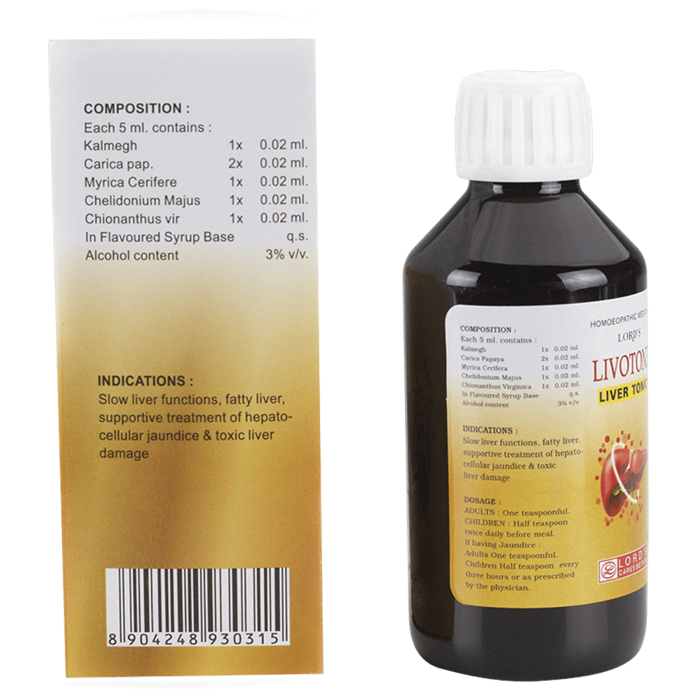 Lord's Livotone Liver Tonic bottle of 180 ml Tonic Lord's Livotone Liver Tonic bottle of 180 ml Tonic
