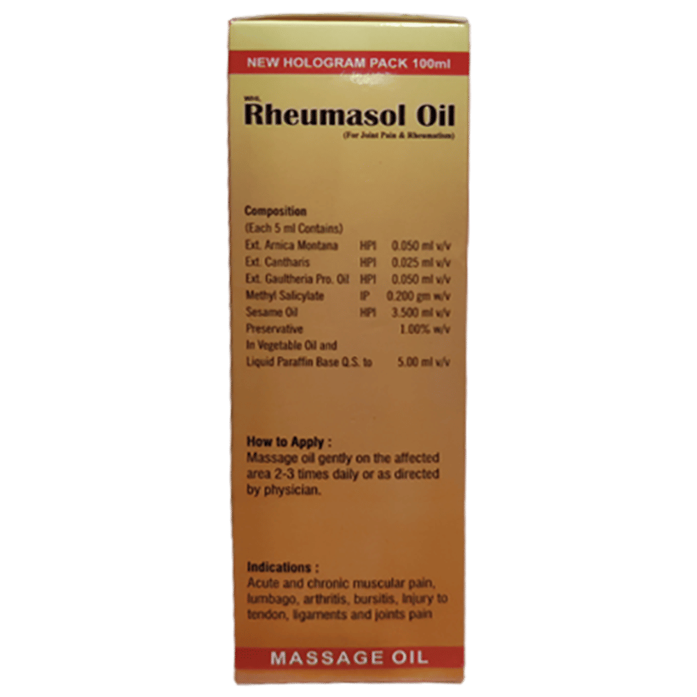 Dr. Wellmans WHL Rheumasol Massage Oil bottle of 100 ml Oil