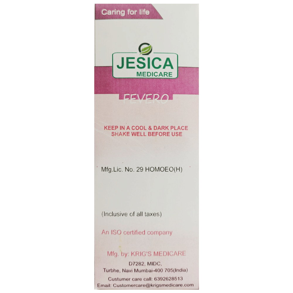 Jesica Fevero Fever Syrup bottle of 200 ml Syrup