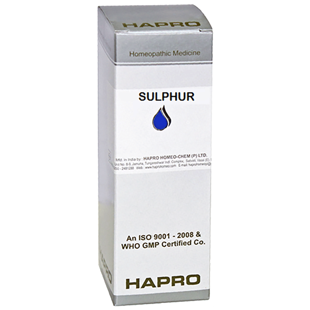 Hapro Sulphur Dilution CM bottle of 30 ml Dilution