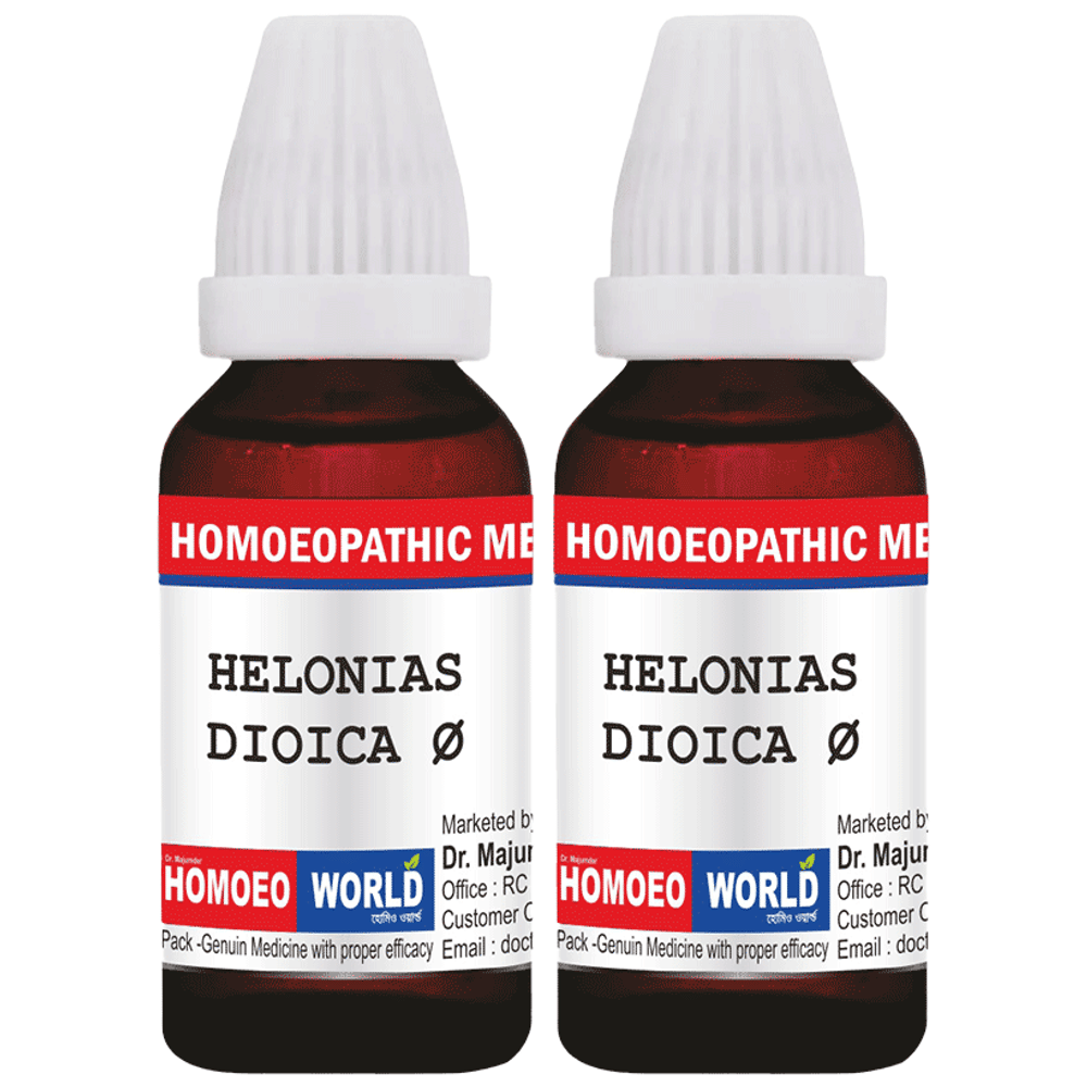 Dr. Majumder Homeo World Helionias Dioica Mother Tincture (30ml Each) Q combo pack of 2 bottles