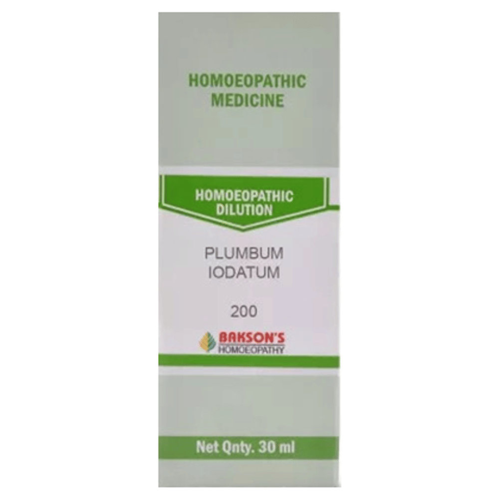 Bakson's Homeopathy Plumbum Iodatum Dilution 200 bottle of 30 ml Dilution