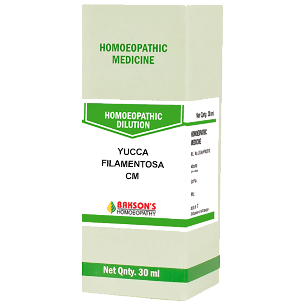 Bakson's Homeopathy Yucca Filamentosa Dilution CM bottle of 30 ml Dilution Bakson's Homeopathy Yucca Filamentosa Dilution CM bottle of 30 ml Dilution