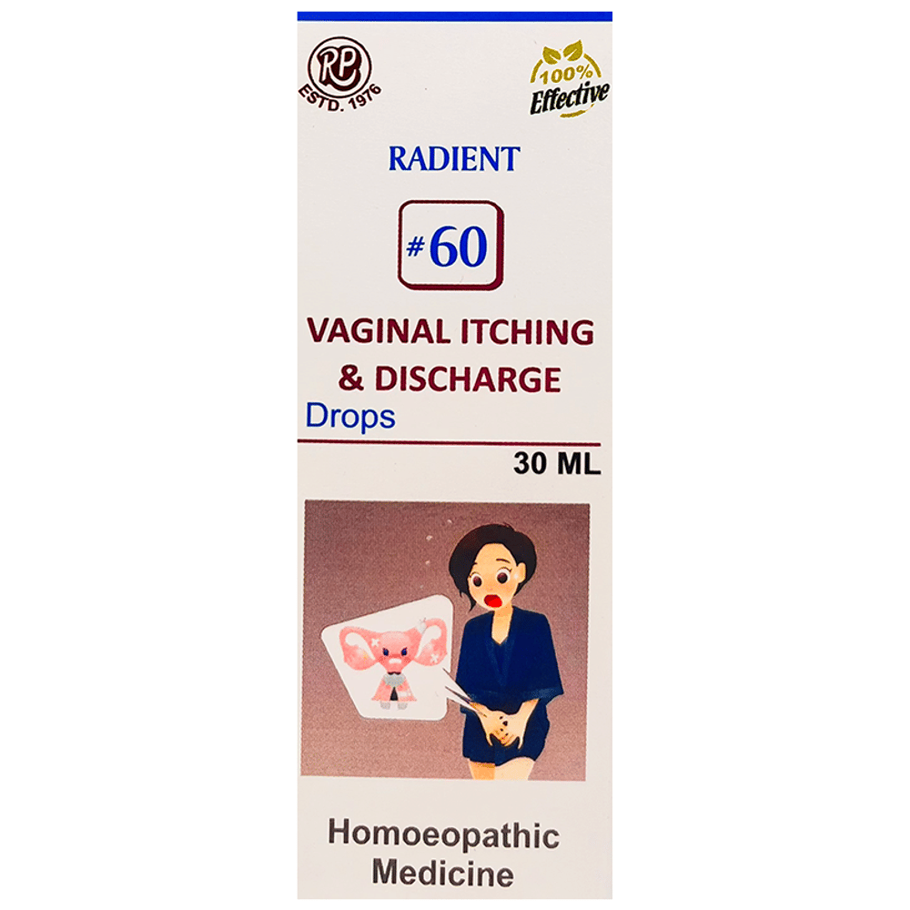 Radient #60 Vaginal Itching & Discharge Drops bottle of 30 ml Oral Drops