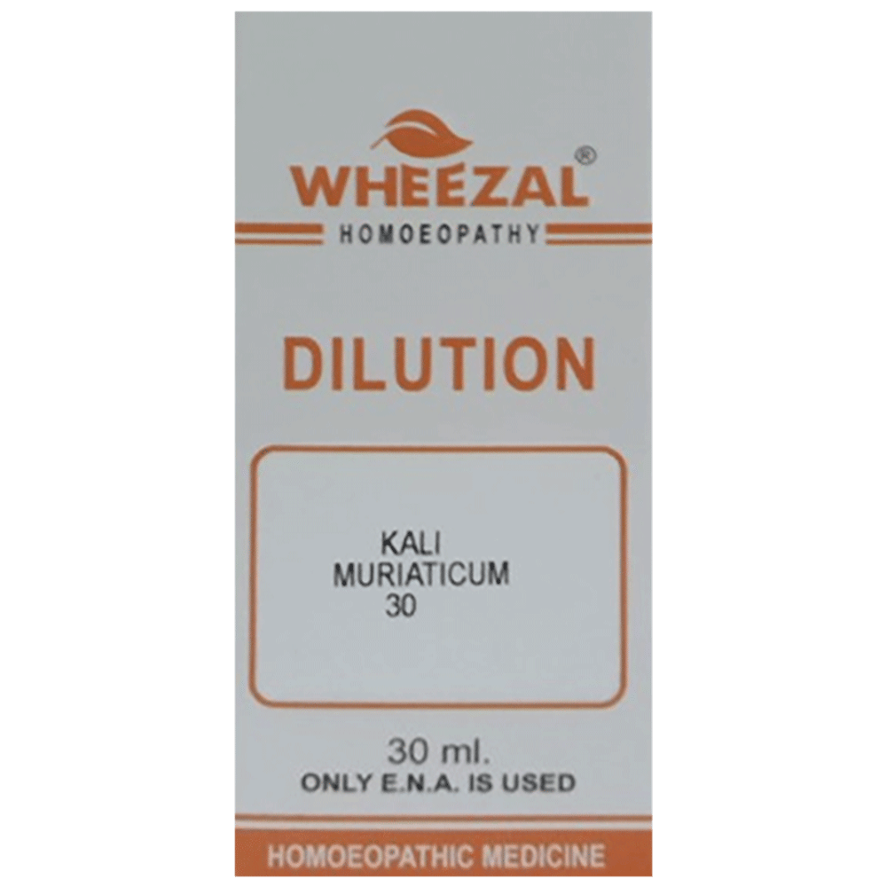 Wheezal Kali Muriaticum Dilution 30 bottle of 30 ml Dilution