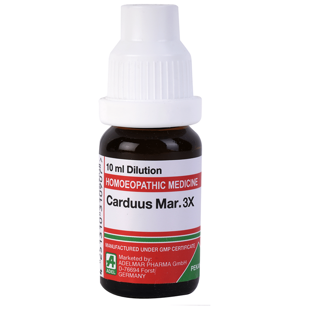 ADEL Carduus Mar Dilution 3X bottle of 10 ml Dilution