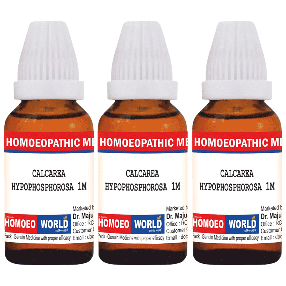 Dr. Majumder Homeo World Calcarea Hypophosphorosa Dilution (30ml Each) 1M combo pack of 3 Packs