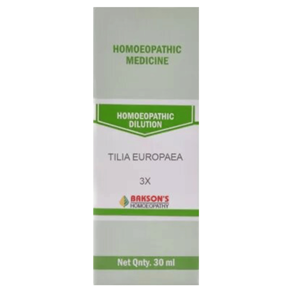 Bakson's Homeopathy Tilia Europaea Dilution 3X bottle of 30 ml Dilution
