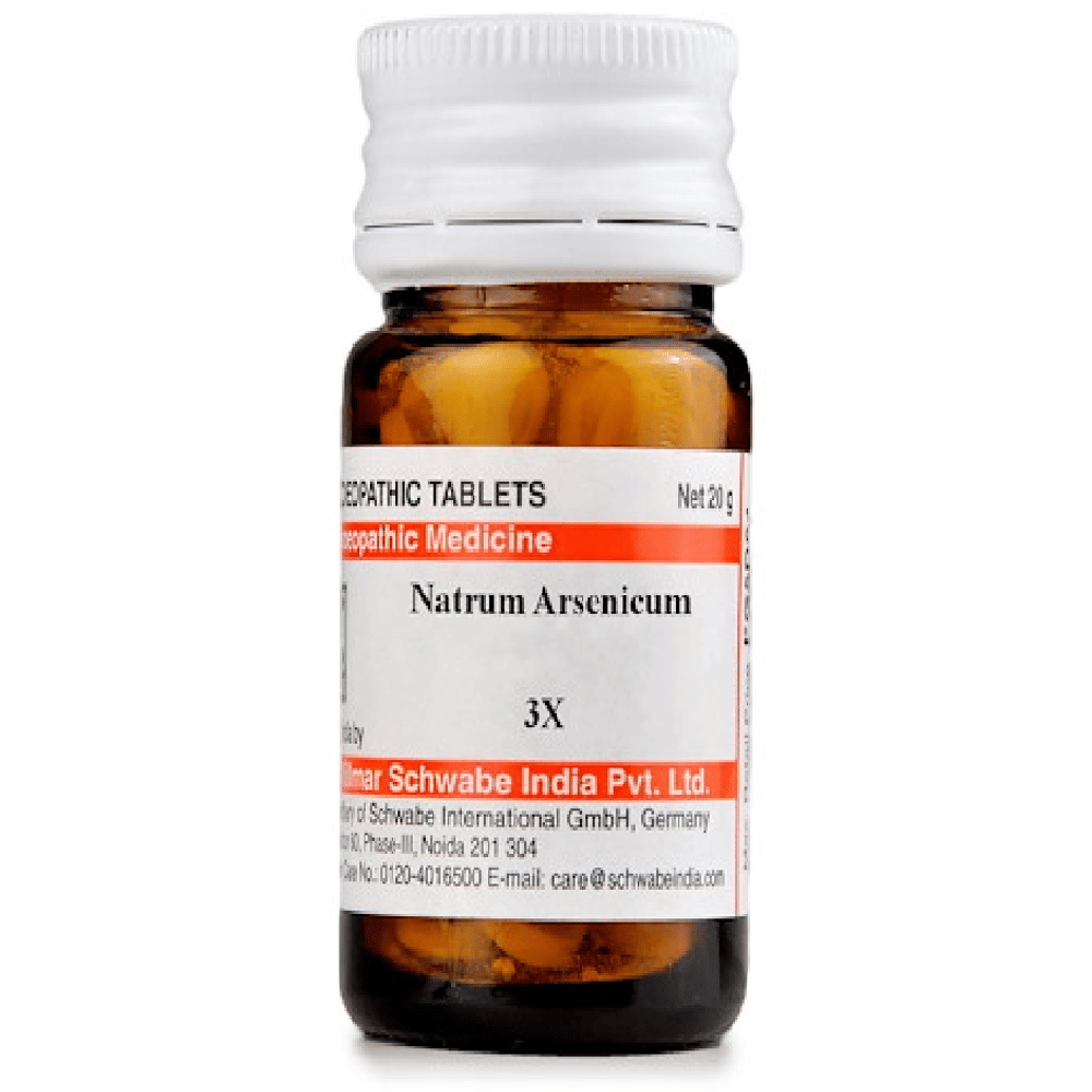 Dr Willmar Schwabe India Natrum Arsenicum Trituration Tablet 3X bottle of 20 gm Trituration Tablet
