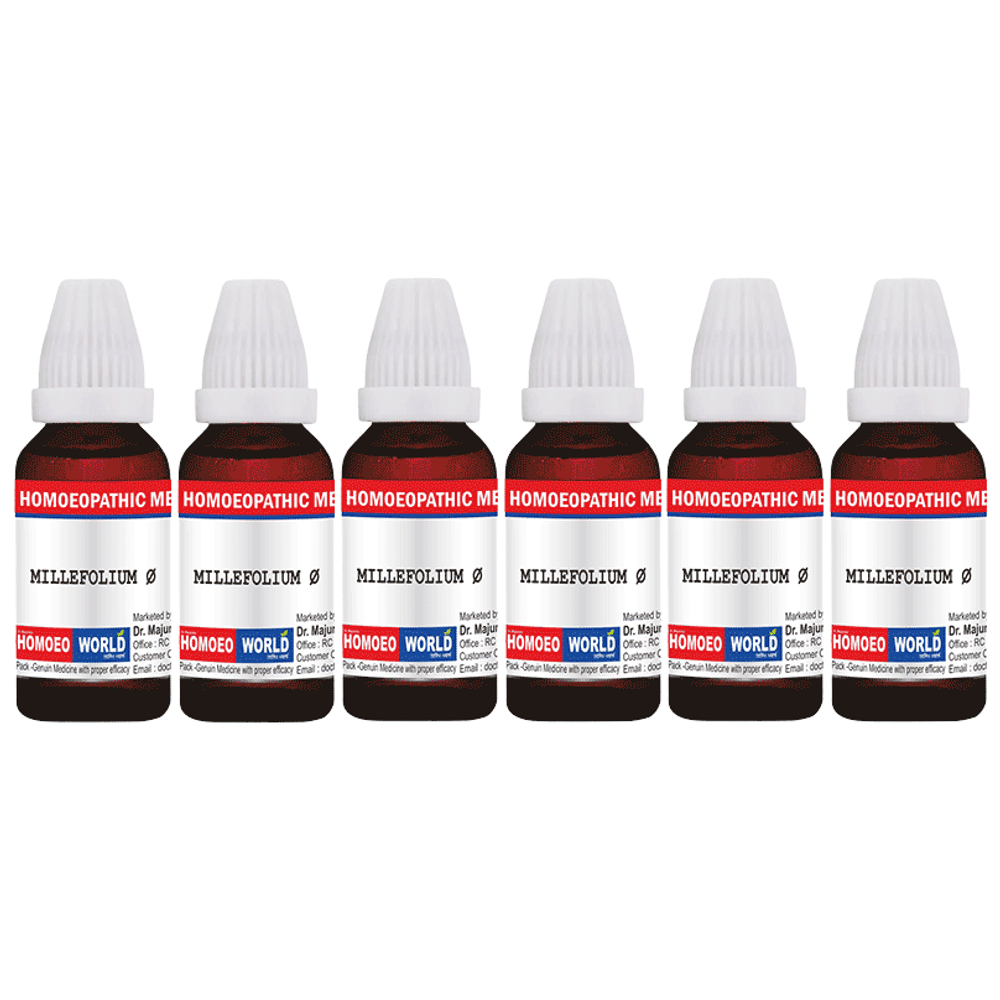 Dr. Majumder Homeo World Millefolium Mother Tincture (30ml Each) Q combo pack of 6 bottles