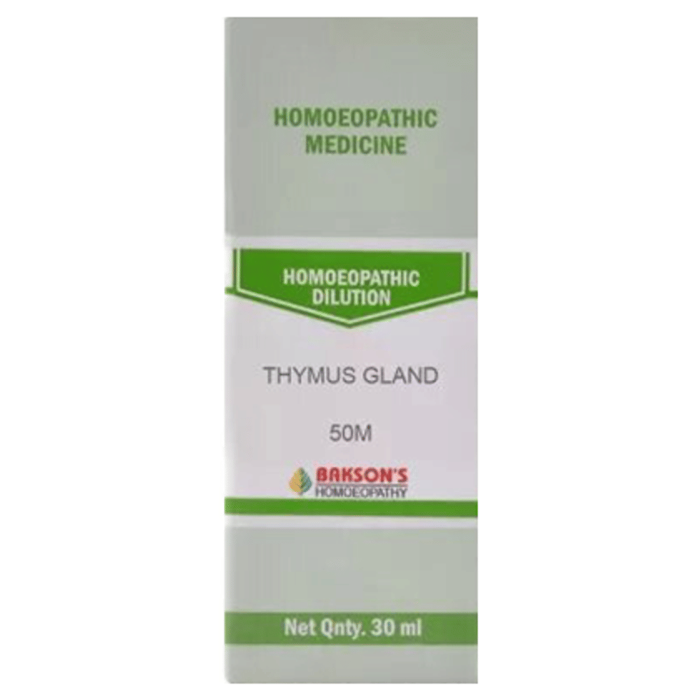 Bakson's Homeopathy Thymus Gland Dilution 50M bottle of 30 ml Dilution