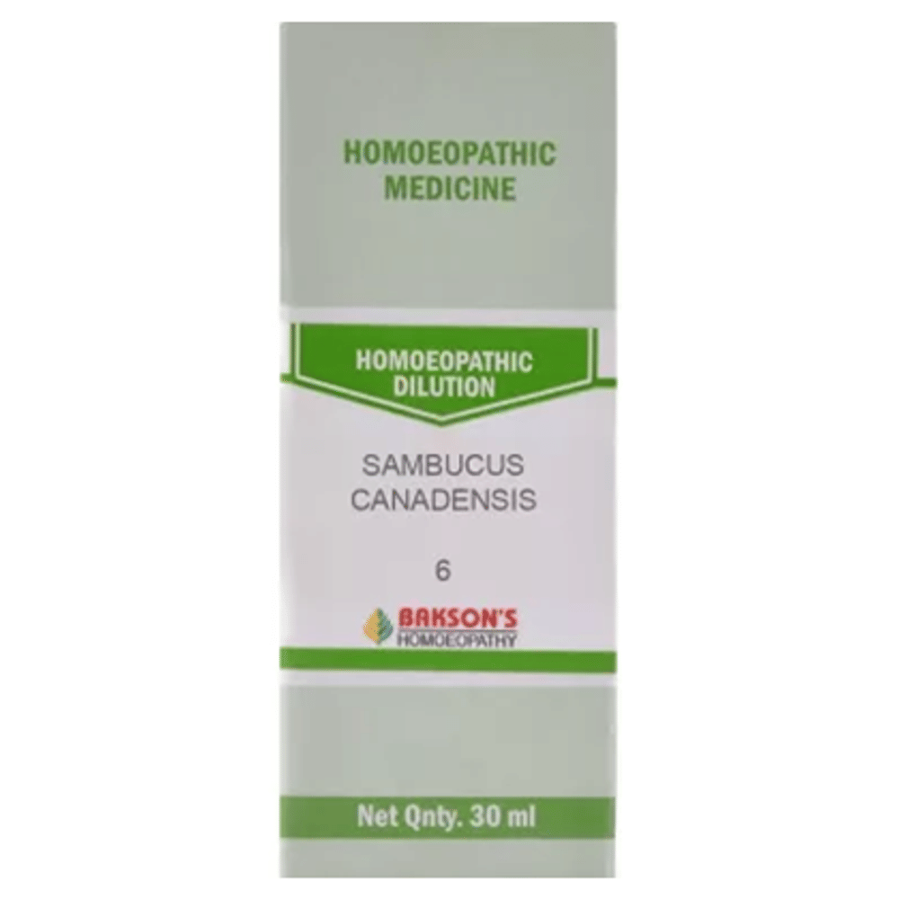 Bakson's Homeopathy Sambucus Canadensis Dilution 6 bottle of 30 ml Dilution