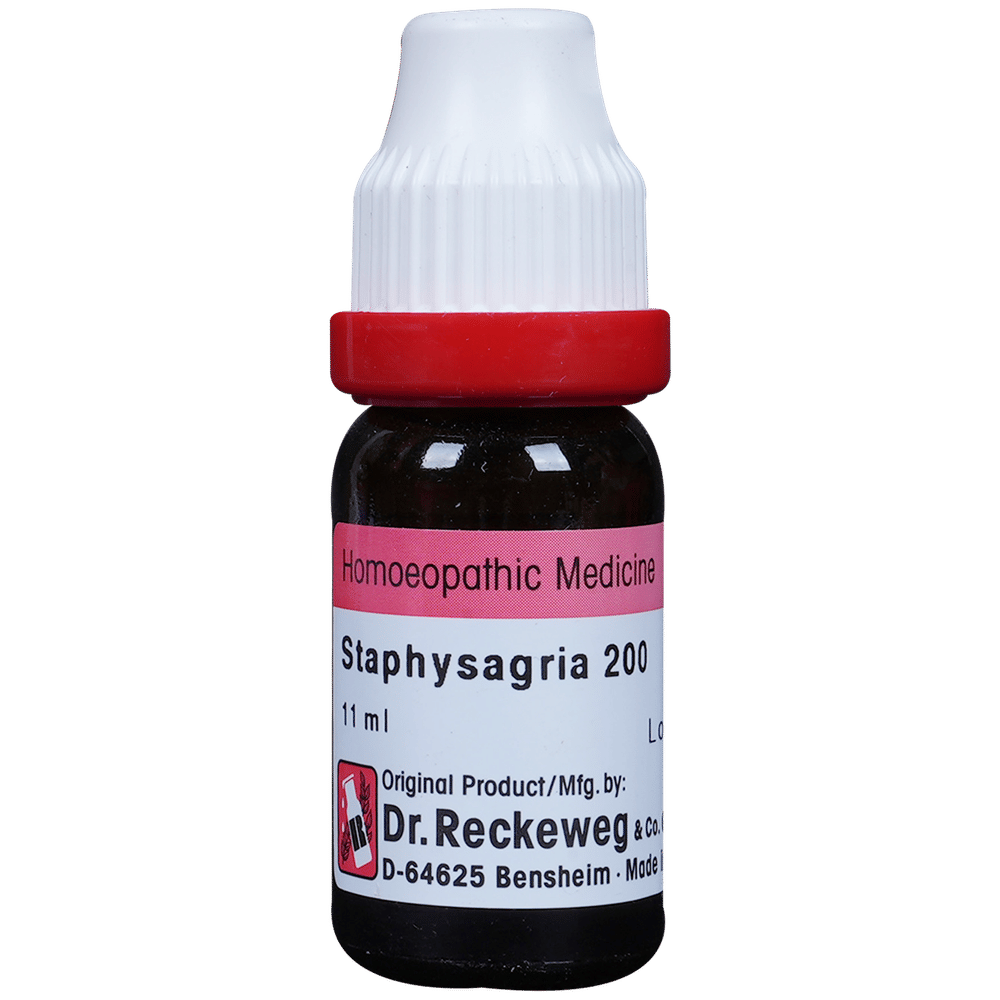 Dr. Reckeweg Staphysagria Dilution 200 CH bottle of 11 ml Dilution