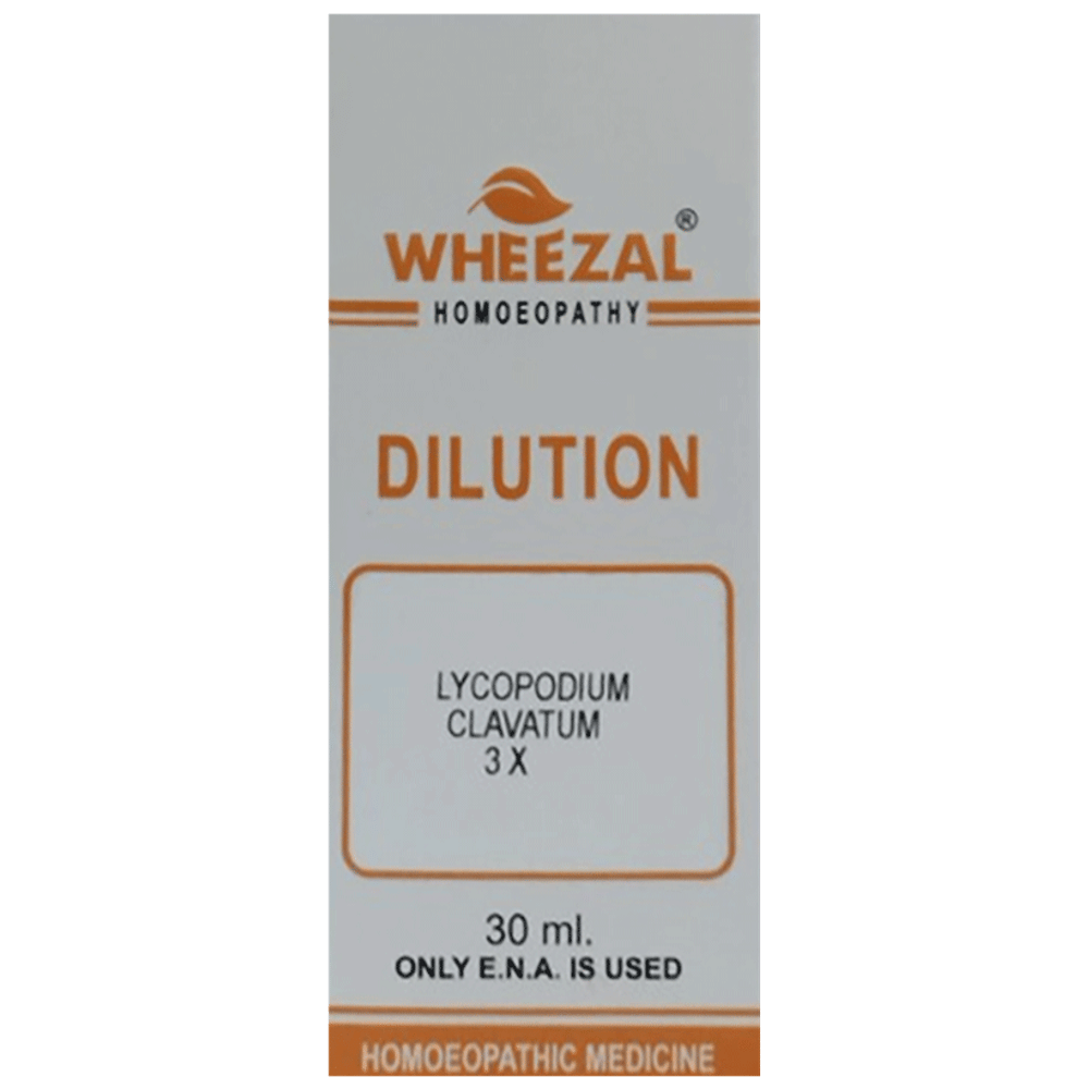 Wheezal Lycopodium C. Dilution 3X bottle of 30 ml Dilution