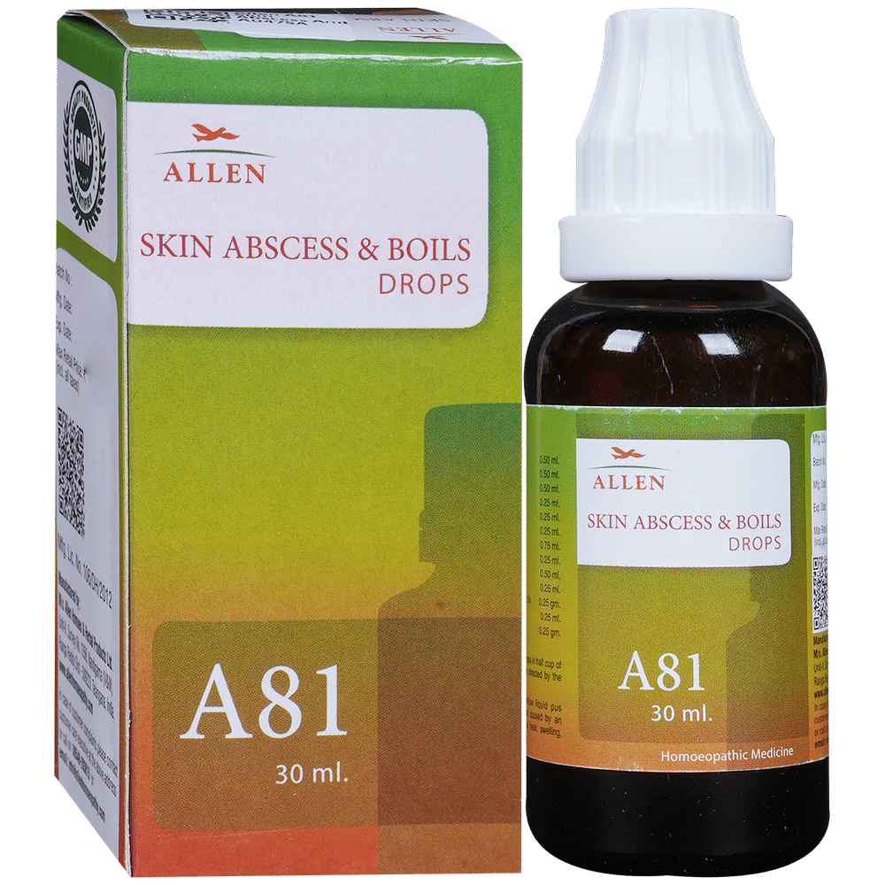 Allen A81 Skin Abscess And Boils Drop bottle of 30 ml Drop