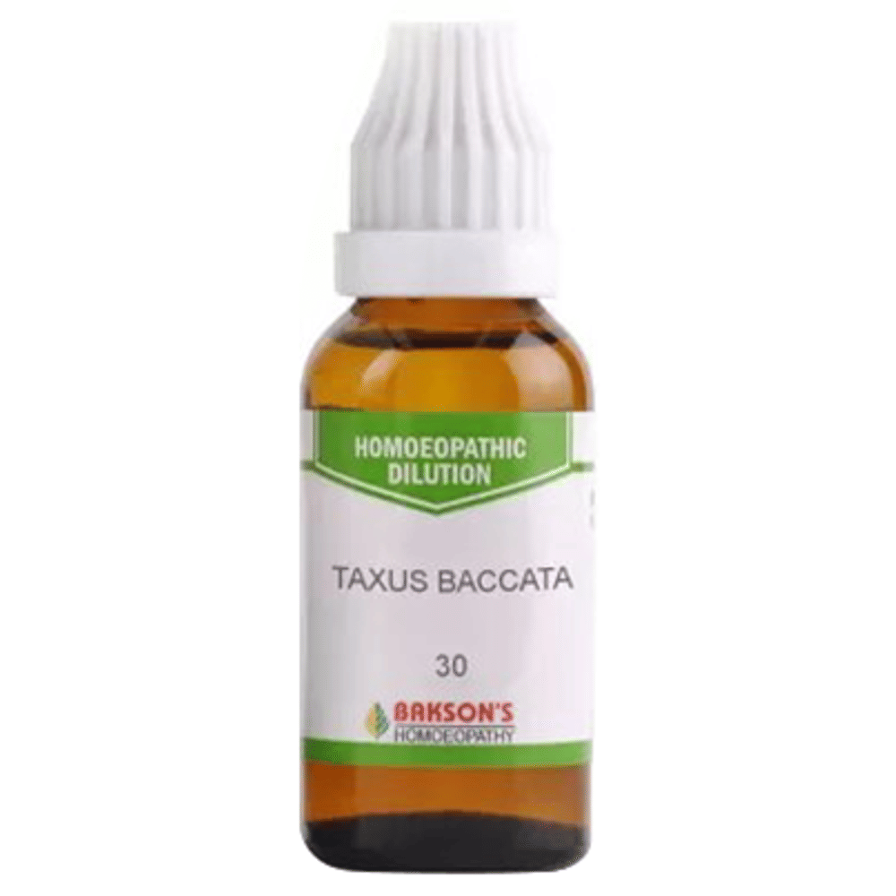 Bakson's Homeopathy Taxus Baccata Dilution 30 bottle of 30 ml Dilution Bakson's Homeopathy Taxus Baccata Dilution 30 bottle of 30 ml Dilution