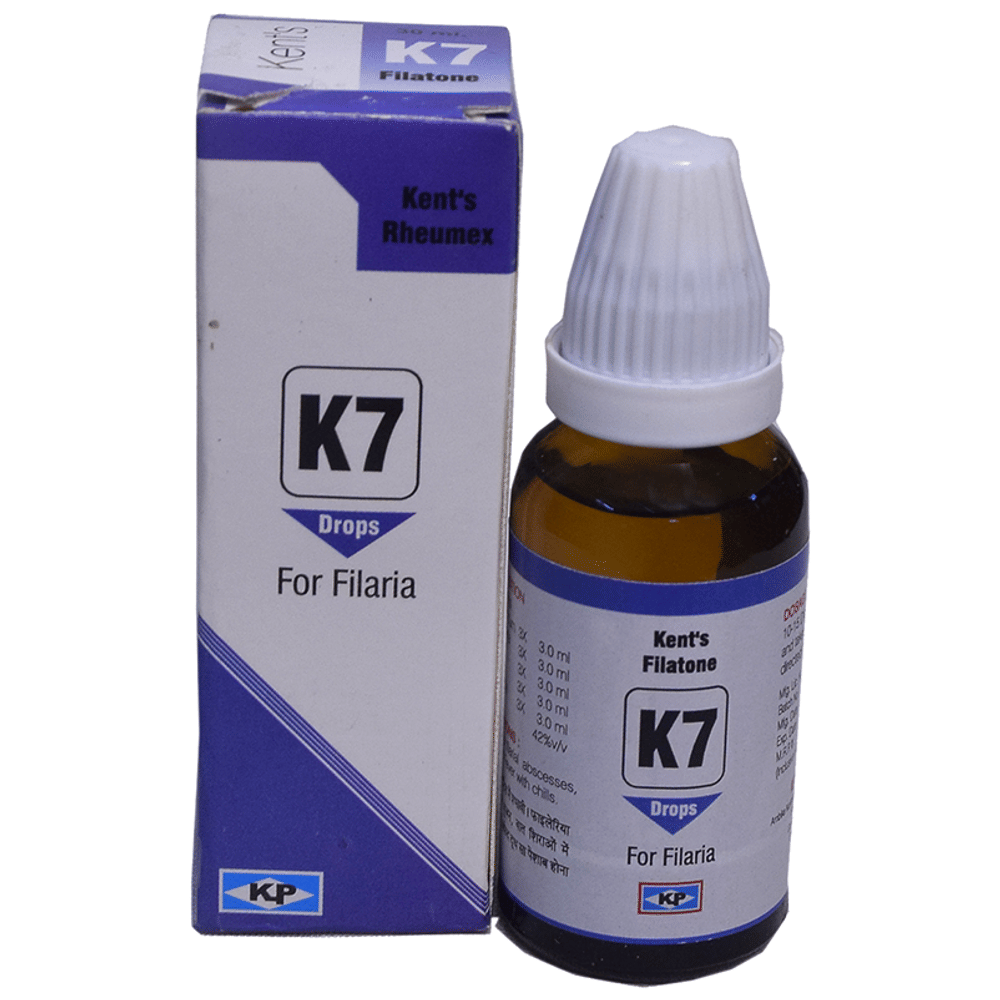 Kent's K7 Filaria Oral Drops bottle of 30 ml Oral Drops
