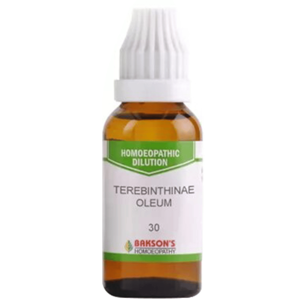 Bakson's Homeopathy Terebinthinae Oleum Dilution 30 bottle of 30 ml Dilution Bakson's Homeopathy Terebinthinae Oleum Dilution 30 bottle of 30 ml Dilution