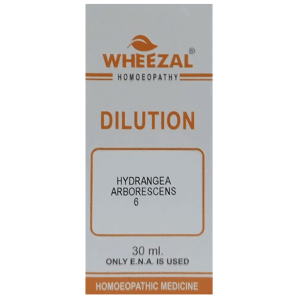 Wheezal Hydrangea Arb Dilution 6 bottle of 30 ml Dilution
