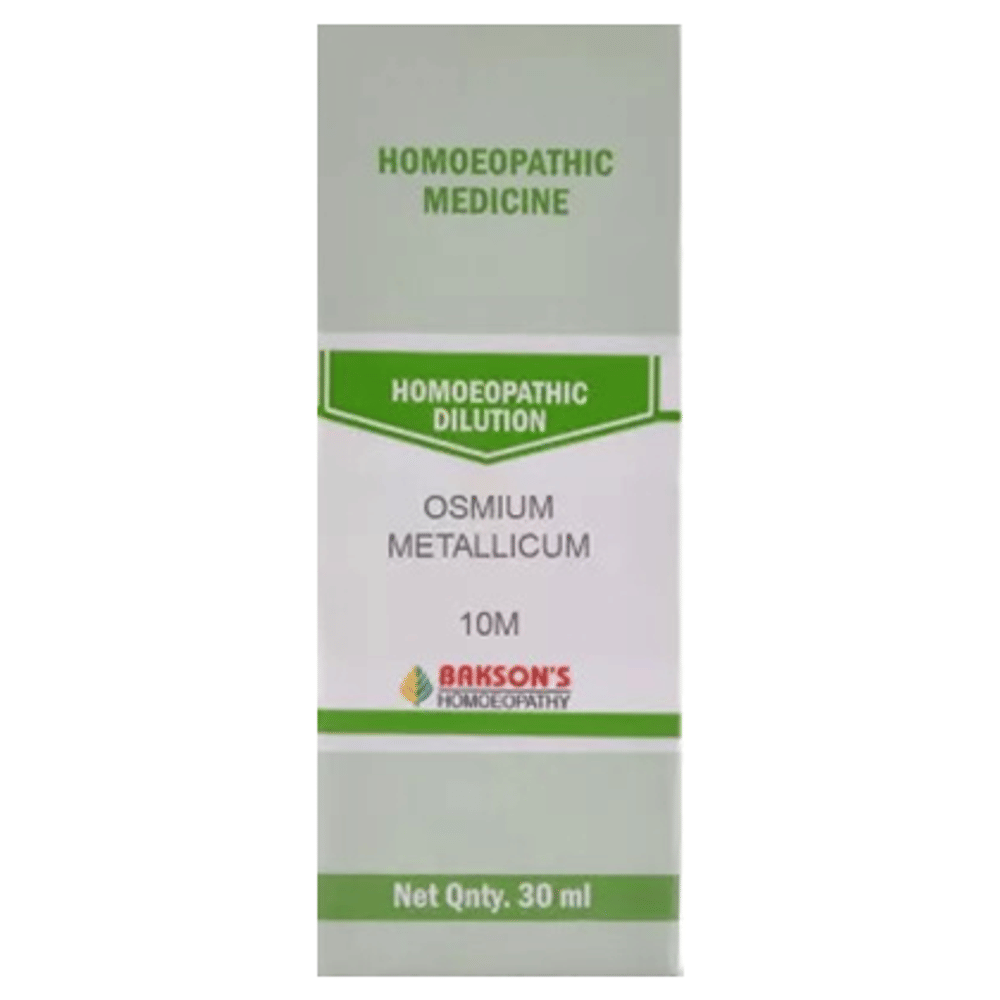 Bakson's Homeopathy Osmium Metallicum Dilution 10M bottle of 30 ml Dilution