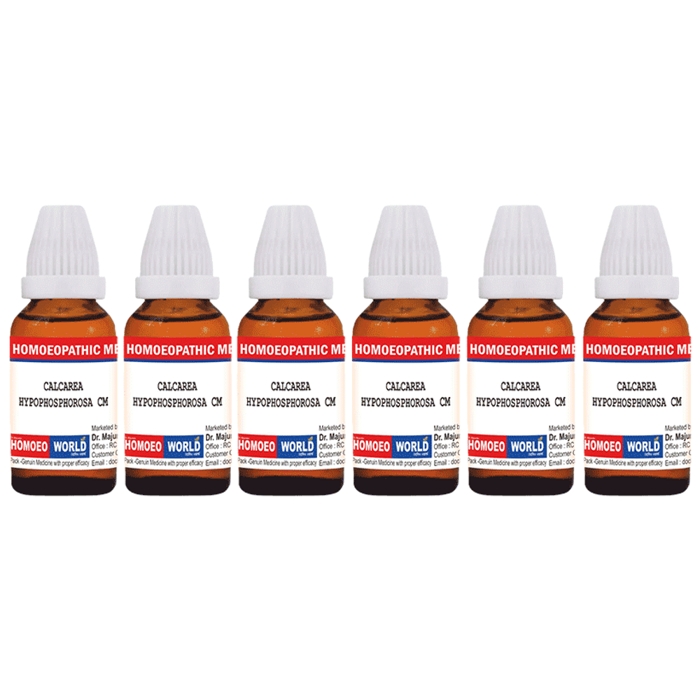 Dr. Majumder Homeo World Calcarea Hypophosphorosa Dilution (30ml Each) CM combo pack of 6 Packs