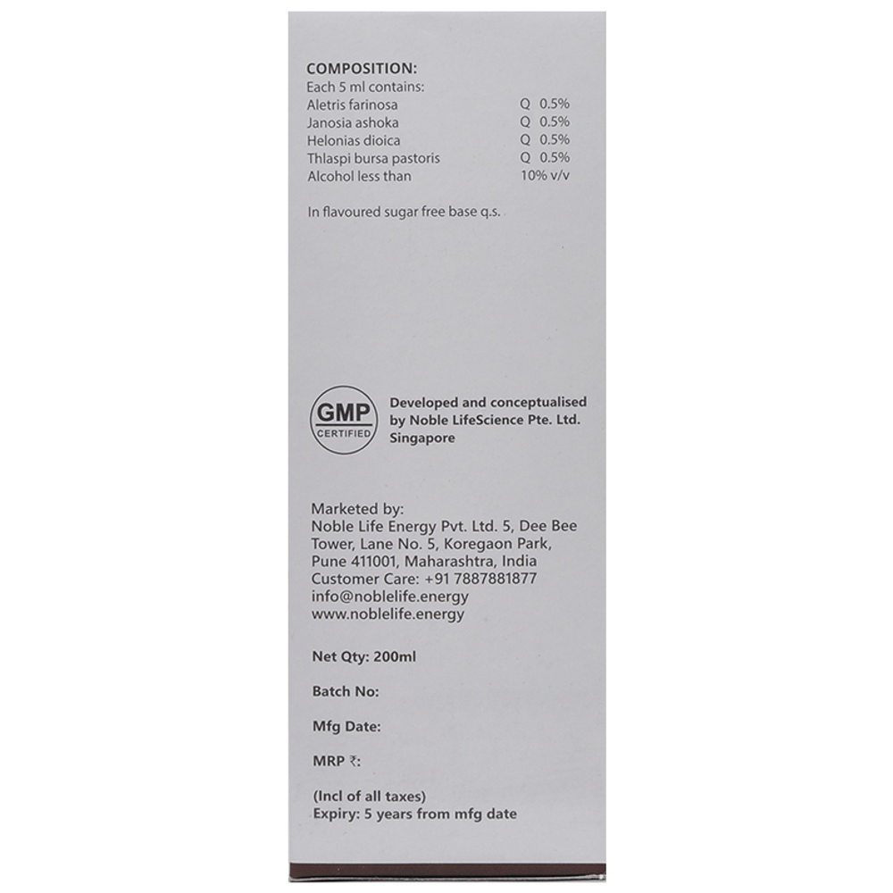 Noble Life Energy  ES11 Uterotone Tonic Sugar Free bottle of 200 ml Tonic