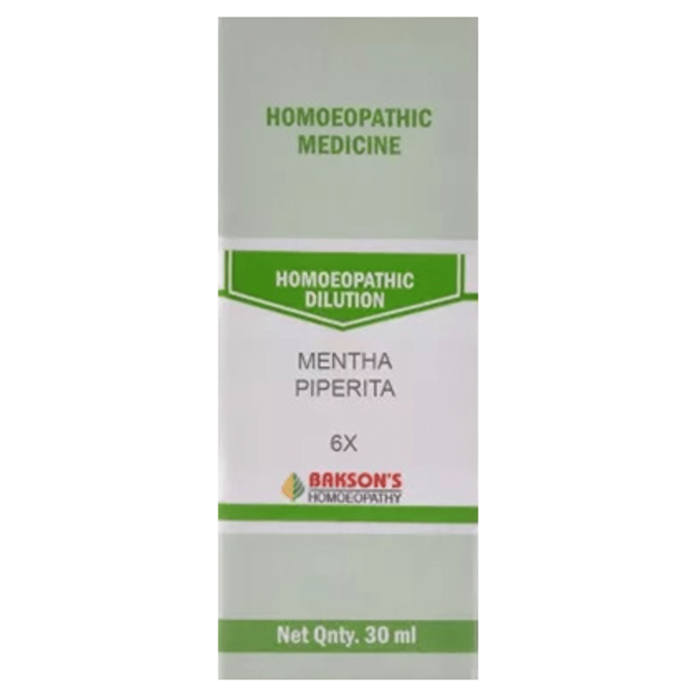 Bakson's Homeopathy Mentha Piperita Dilution 6X bottle of 30 ml Dilution
