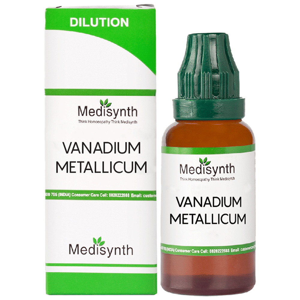 Medisynth Vanadium Metallicum Dilution 200 bottle of 30 ml Dilution