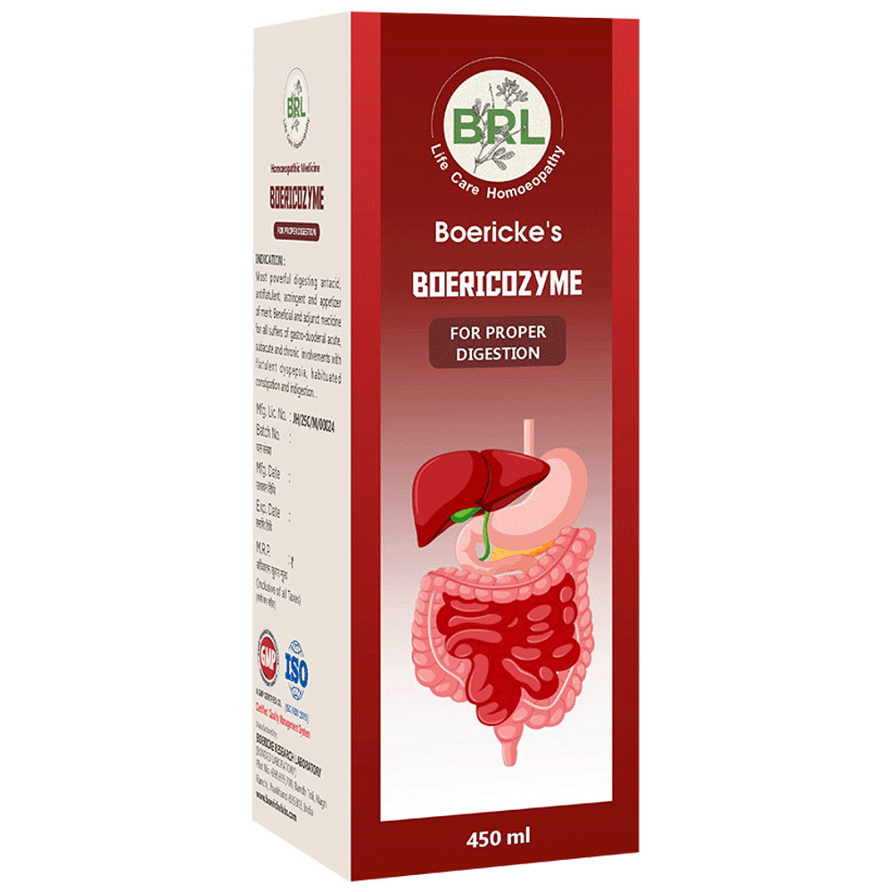 BRL Boericozyme Syrup bottle of 450 ml Syrup
