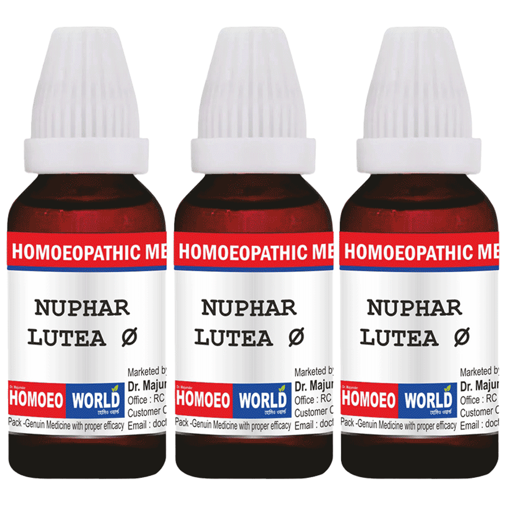 Dr. Majumder Homeo World Nuphar Lutea Mother Tincture (30ml Each) Q combo pack of 3 bottles